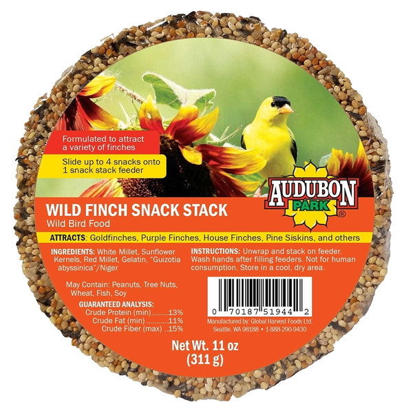 Audubon Park 13140 Wild Bird Food, Snack Stack, 11 oz [SKU: ORG3596947]