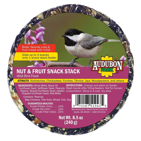 Audubon Park 13142 Wild Bird Food, Snack Stack, 8.5 oz [SKU: ORG3596988]