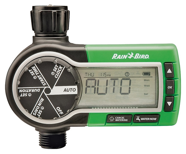 Rain Bird 1ZEHTMR Garden Hose Watering Timer, 3 V, 1 -Zone, 1 -Program, 6 hr Cycle, LCD Display, Wall Mounting [SKU: ORG6369359]
