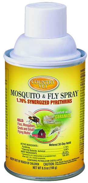 Enforcer 342033CVA Mosquito and Fly Spray, Liquid, Clear, Characteristic, 6.9 oz Aerosol Can [SKU: ORG4471587]