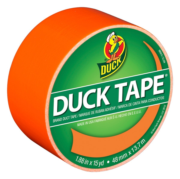 Duck 1265019 Duct Tape, 15 yd L, 1.88 in W, Vinyl Backing, Neon Orange [SKU: ORG6807283]