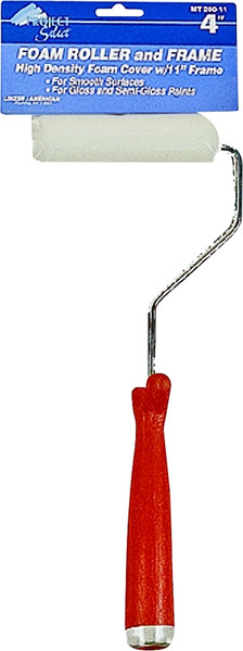 Linzer MT200-11 Mini Roller, 1/4 in Nap, Foam Cover, Threaded Handle, 4 in L Roller [SKU: ORG8656498]