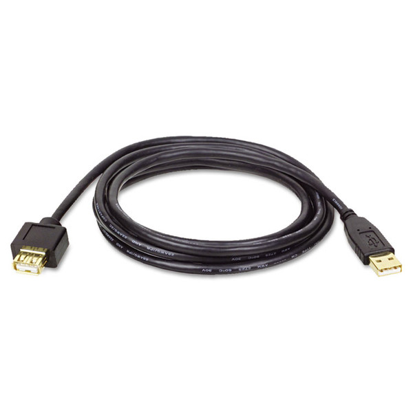 USB 2.0 A Extension Cable, 10 ft, Black [SKU: TRPU024010]