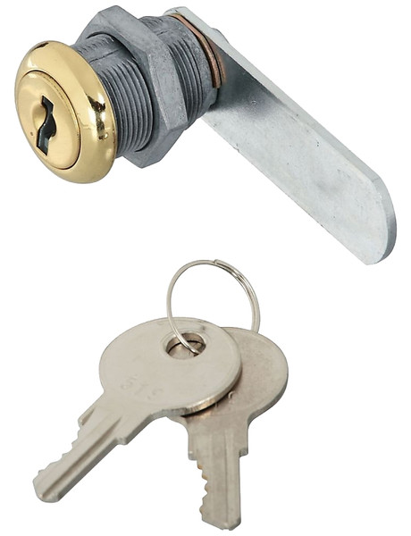 National Hardware V825 Series N239-160 Utility Lock, Keyed Lock, Steel/Zinc, Brass [SKU: ORG7172620]