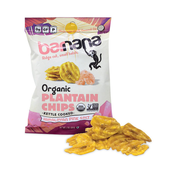 Himalayan Pink Sea Salt Plantain Chips, 2 oz Bags, 12/Pack, Delivered in 1-4 Business Days [SKU: GRR60730318]