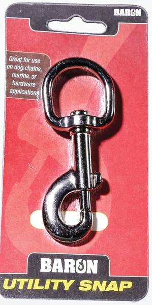 BARON C-225-1 Bolt Snap, 110 lb Working Load, Zinc-Aluminum Alloy, Nickel [SKU: ORG6760144]