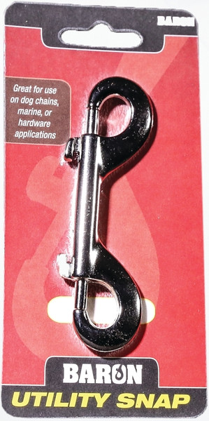 BARON C-162 Bolt Snap, 60 lb Working Load, Steel, Zinc [SKU: ORG6759732]