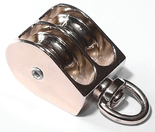 BARON 0178ZD-1 Rope Pulley, 1/4 in Rope, 1 in Sheave, Zinc [SKU: ORG6075915]