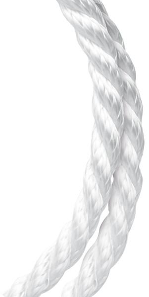 BARON 68101 Rope, 1/2 in Dia, 300 ft L, 420 lb Working Load, Nylon/Poly, White [SKU: ORG7459944]