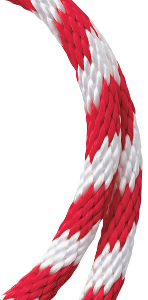BARON 54024 Rope, 3/8 in Dia, 140 ft L, Polypropylene, Red/White [SKU: ORG3360039]