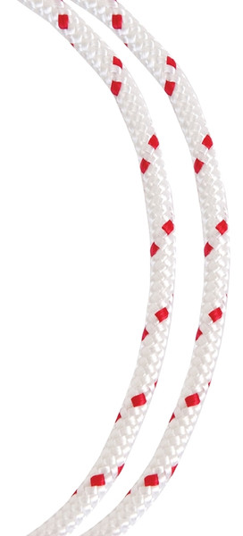 BARON 52804 Rope, 1/4 in Dia, 50 ft L, #8, 120 lb Working Load, Polyester, Red/White [SKU: ORG7459258]