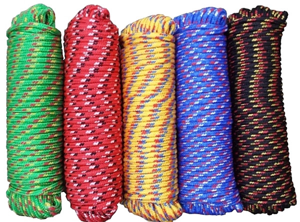 BARON 52807 Rope, 1/4 in Dia, 100 ft L, 141 lb Working Load, Polypropylene, Assorted [SKU: ORG7459266]