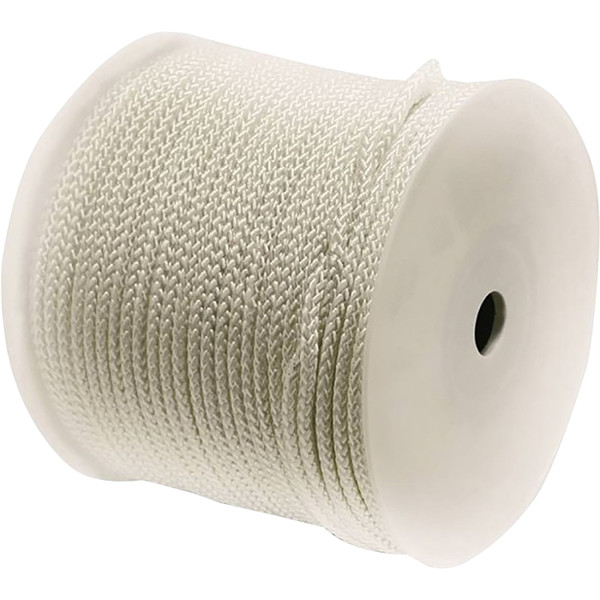 BARON 54213 Rope, 3/8 in Dia, 500 ft L, 175 lb Working Load, Nylon/Poly, Silver/White [SKU: ORG4694725]