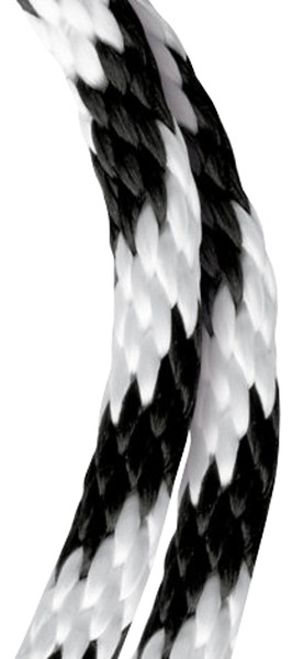 BARON 54033 Rope, 5/8 in Dia, 140 ft L, 325 lb Working Load, Polypropylene, Black/White [SKU: ORG3360161]