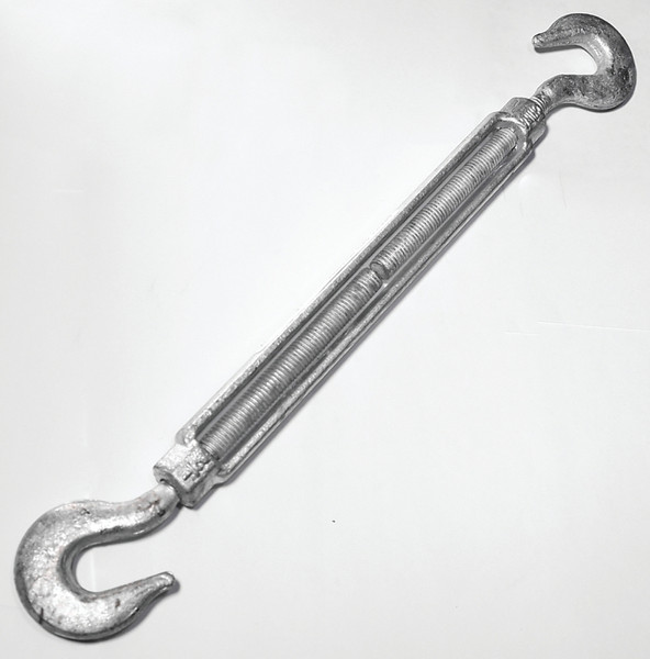 BARON 17-1/2X12 Turnbuckle, 1500 lb Working Load, 1/2 in Thread, Hook, Hook, 12 in L Take-Up, Galvanized Steel [SKU: ORG6344691]