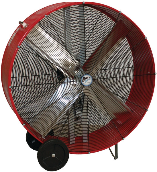 MaxxAir BF42BD Portable Barrel Fan, 120 V, 2-Speed, 5800 to 10,000 cfm Air, Red [SKU: ORG1128842]