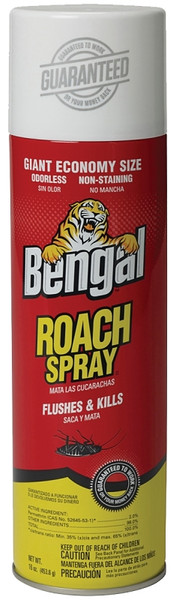 Bengal 96837 Roach Spray, Liquid, Spray Application, 16 oz Aerosol Can [SKU: ORG9426586]