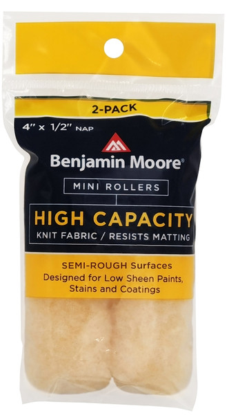 Benjamin Moore U66502-018 Mini Roller Cover, 1/2 in Thick Nap, 4 in L [SKU: ORG0250118]