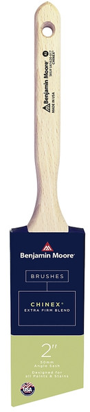 Benjamin Moore U61620-017 Paint Brush, Extra-Firm Brush, 2-11/16 in L Bristle, Chinex Bristle, Angle Sash Handle [SKU: ORG0249839]