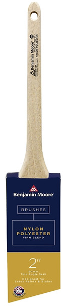 Benjamin Moore U61820-017 Paint Brush, Firm Brush, Nylon/Polyester Bristle, Thin Angle Sash Handle [SKU: ORG0249789]