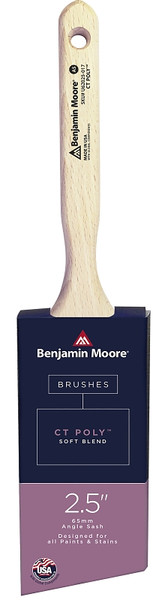 Benjamin Moore U62025-017 Paint Brush, Soft Brush, 3 in L Bristle, CT Polymer Bristle, Angle Sash Handle [SKU: ORG0249904]