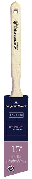 Benjamin Moore U62015-017 Paint Brush, Soft Brush, CT Polymer Bristle, Angle Sash Handle [SKU: ORG0249888]