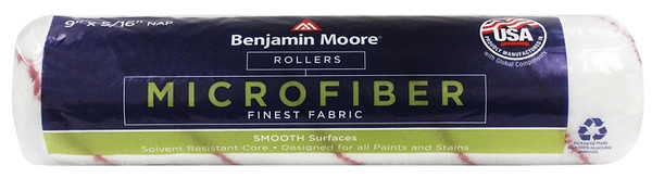 Benjamin Moore U65900-018 Roller Cover, 5/16 in Thick Nap, 9 in L, Microfiber Cover [SKU: ORG0250076]