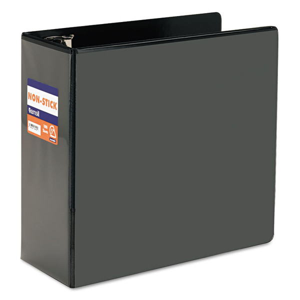 Nonstick D-Ring View Binder, 3 Rings, 5" Capacity, 11 x 8.5, Black [SKU: SAM16400]