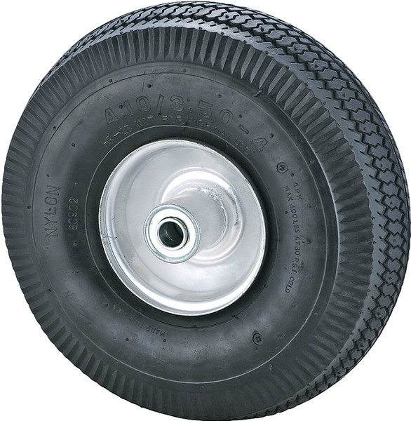 ProSource CW/GS-3339 Hand Truck Wheel, Tube, 10 x 3-1/2 in Tire, 1-1/2 in Dia Hub, Rubber [SKU: ORG8994816]