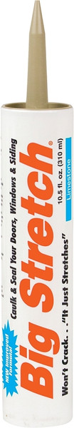 Big Stretch 10022 Acrylic Caulk, Limestone, -30 to 250 deg F, 10.5 oz Cartridge [SKU: ORG6302111]