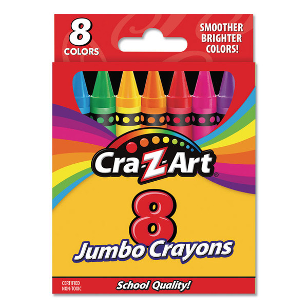 Jumbo Crayons, 8 Assorted Colors, 8/Pack [SKU: CZA10203WM48]
