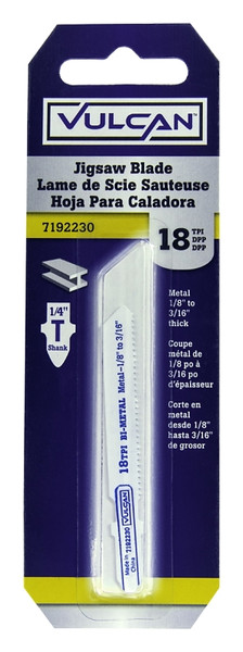 Vulcan 823471OR Jig Saw Blade, 2-3/4 in L, HSS Tooth Cutting Edge [SKU: ORG7192230]