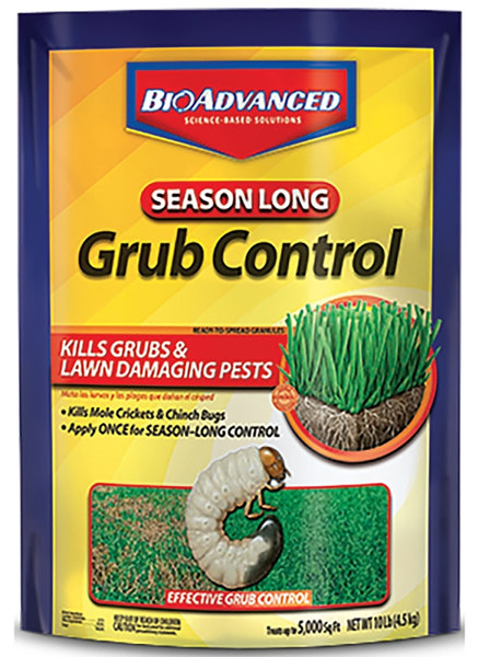 BioAdvanced Season Long 700705H Grub Control, Granular, Spreader Application, 10 lb Bag [SKU: ORG2861573]