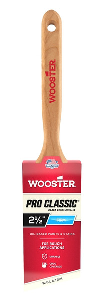 WOOSTER Z1293-2-1/2 Paint Brush, 2-1/2 in W, 2-15/16 in L Bristle, China Bristle [SKU: ORG6767248]