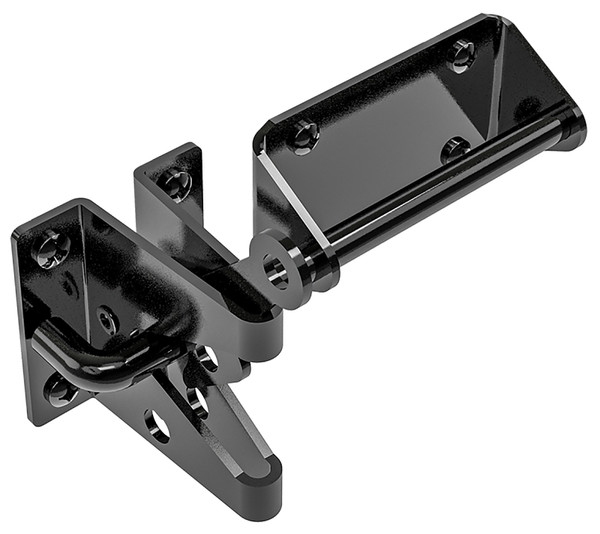 National Hardware N166-015 Gate Latch, 7.302 in L, 3-7/8 in W, Steel, Black [SKU: ORG9031071]
