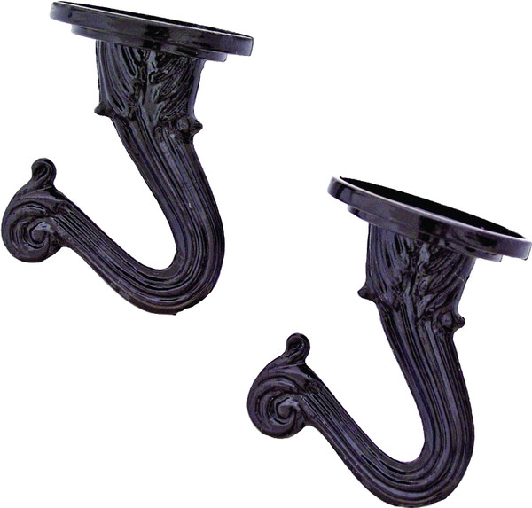 Landscapers Select GB0433L Ceiling Hook, 1.5 in L, 1 Dia in H, Steel, Black Coated Finish, Wall Mount Mounting [SKU: ORG5164348]