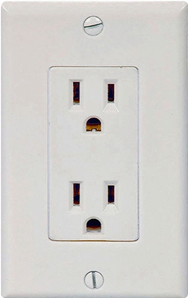 Eaton Wiring Devices C1507W Duplex Receptacle, 2 -Pole, 15 A, 125 V, Push-in, Side Wiring, NEMA: 5-15R, White [SKU: ORG6312888]