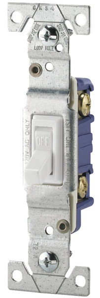 SWITCH TOGGLE 15A 120VAC WHITE [SKU: ORG1311661]