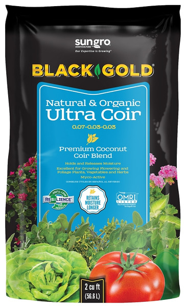 Black Gold 1423005.CFL2P Ultra Coir Mix, 2 cu-ft Coverage Area, 2 cu-ft [SKU: ORG9587155]