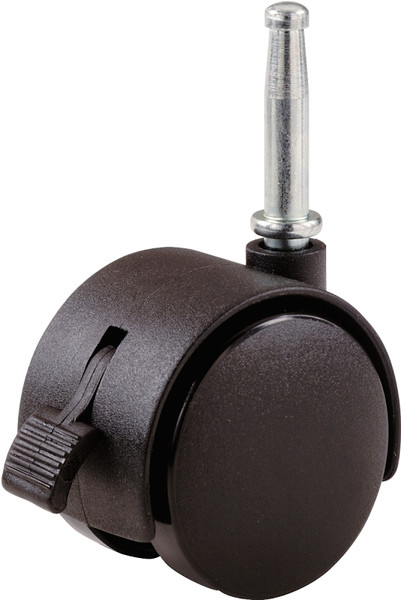 Shepherd Hardware 9406 Swivel Caster with Brake, 2 in Dia Wheel, Nylon Wheel, Black, 75 lb [SKU: ORG5739099]
