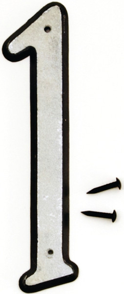 HY-KO 30600 Series 30601 House Number, Character: 1, 4 in H Character, Black/White Character, Plastic [SKU: ORG6635536]