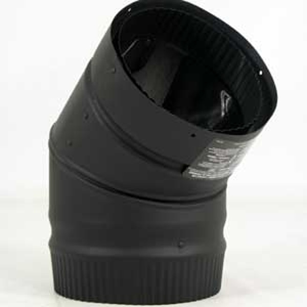 SELKIRK DSP7E4-1 Stove Pipe Elbow, 45 deg Angle, 7 in, Aluminized Steel, Black [SKU: ORG7660962]