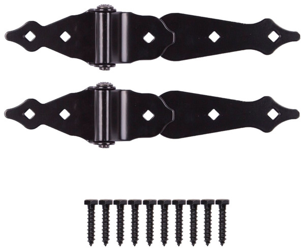 ProSource 33169PKS-PS Strap Hinge, Steel, Black, Loose Pin Pin, 180 deg Range of Motion, 40 (Pair) lb [SKU: ORG1139633]