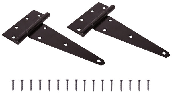 ProSource HTH-B08-C2PS T-Hinge, Steel, Black, Fixed Pin, 180 deg Range of Motion, 120 (Pair) lb [SKU: ORG0714501]