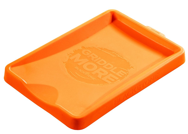 BLACKSTONE 5097 Spatula Mat with Hanger, 7 in L, 10-3/4 in W, 3/4 in Thick, Silicone, Orange [SKU: ORG7408487]