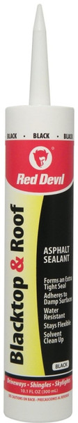 Red Devil 0636 Blacktop Repair Sealant, Paste, Black, Solvent, 10.1 fl-oz Cartridge [SKU: ORG1785567]