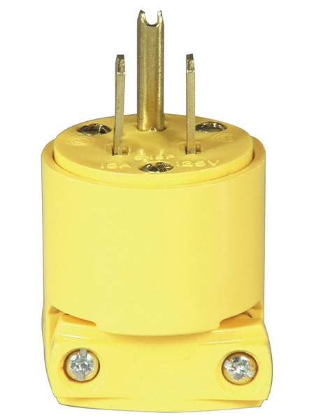 Eaton Wiring Devices 4867-BOX Electrical Plug, 2 -Pole, 15 A, 125 V, NEMA: NEMA 5-15, Yellow [SKU: ORG4981643]