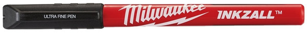 Milwaukee INKZALL Series 48-22-3160 Pen, Black, 5.1 in L, Plastic Barrel, Red Barrel [SKU: ORG1389279]