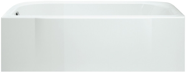 Sterling Accord Series 71141110-0 Bathtub, 60 in L, 30 in W, Alcove Installation, Solid Vikrell, White, High-Gloss [SKU: ORG5976691]