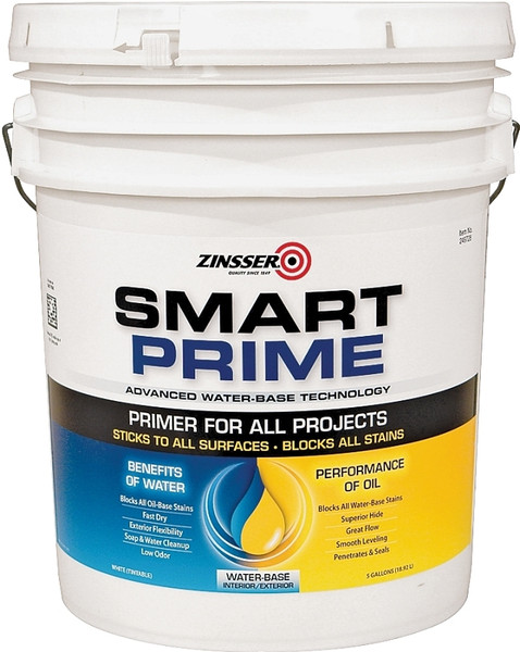 ZINSSER Smart Prime 249728 Primer, White, 5 gal [SKU: ORG7294507]